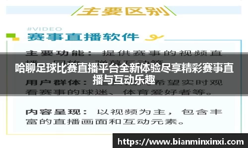 哈聊足球比赛直播平台全新体验尽享精彩赛事直播与互动乐趣